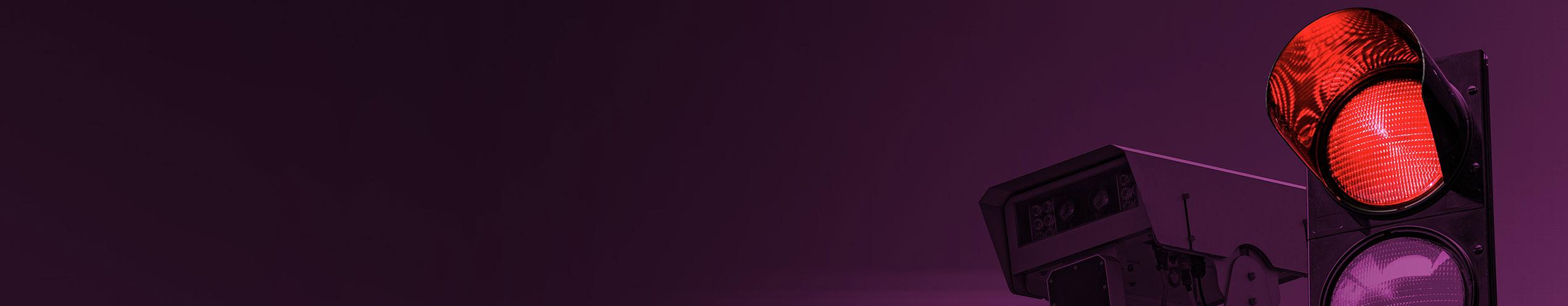 Auf Rot geschaltete Ampel